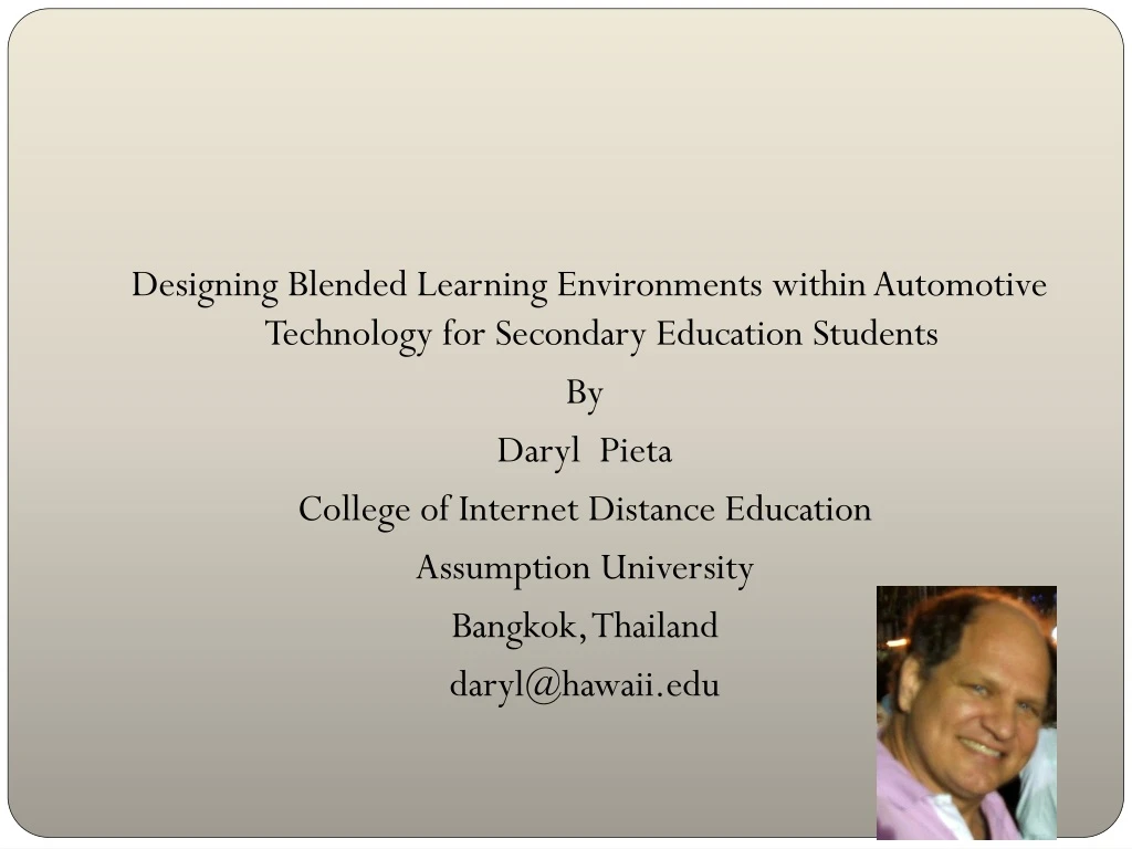 designing blended learning environments within