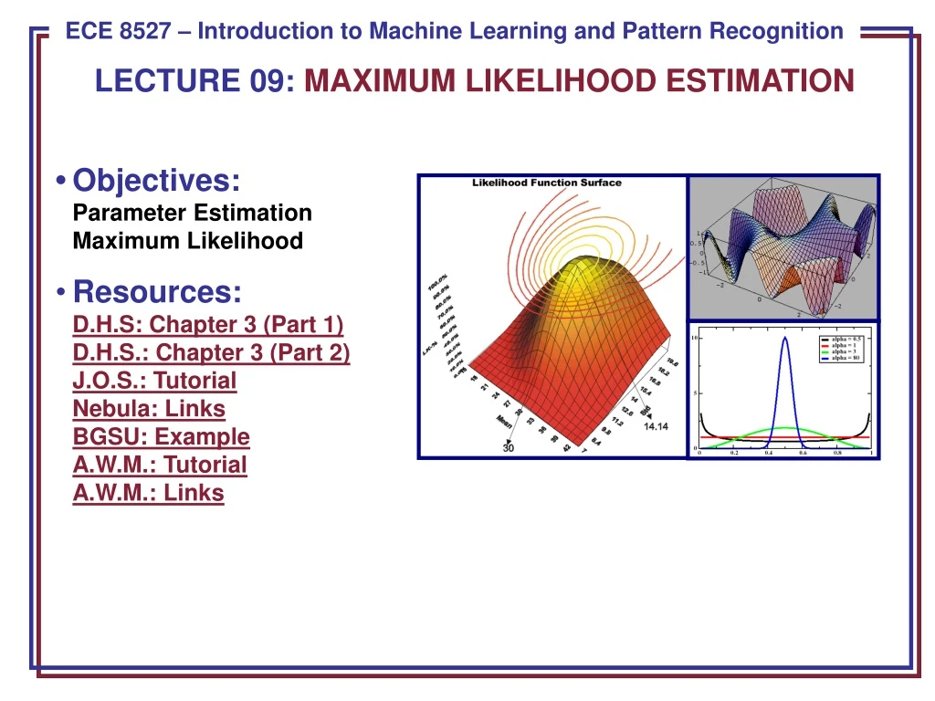 lecture 09 maximum likelihood estimation