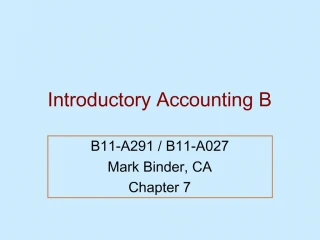 Introductory Accounting B - slide 1
