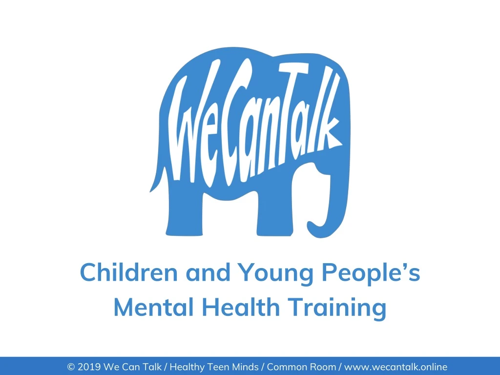 children and young people s mental health training