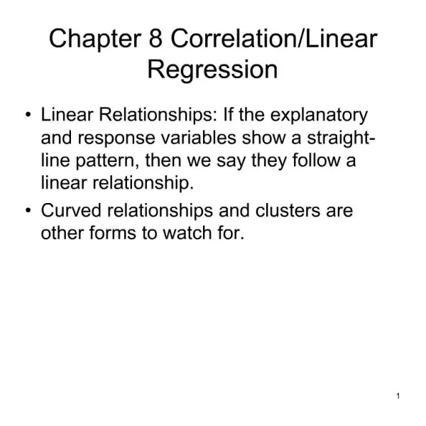 Chapter 8 Correlation