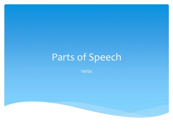 Parts of Speech