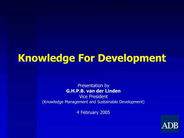 Knowledge For Development