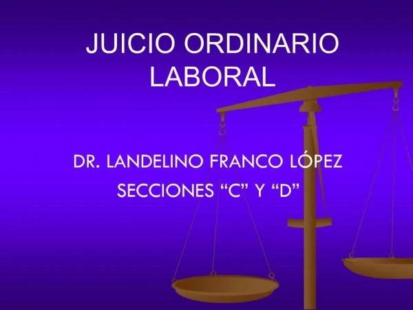 JUICIO ORDINARIO LABORAL