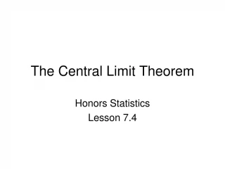 The Central Limit Theorem - slide 1
