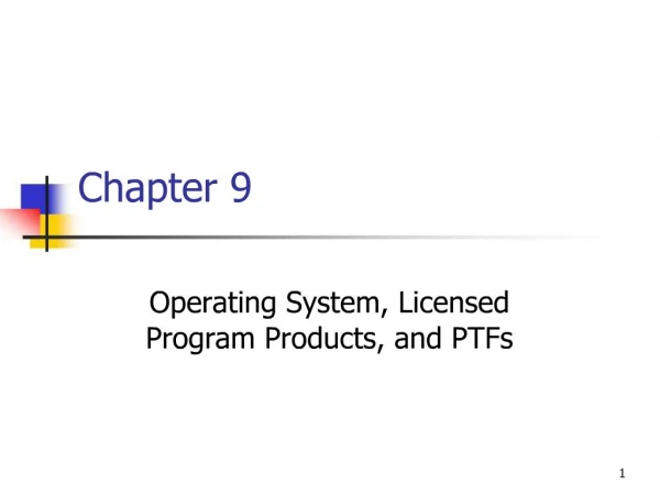 Operating System, Licensed Program Products, and PTFs