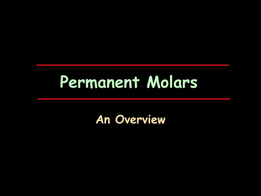 permanent molars