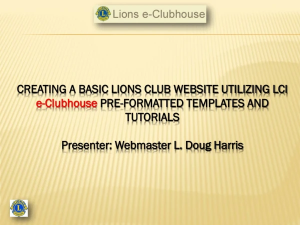 LIONS CLUBS VS. WEBSITE STATISTICS