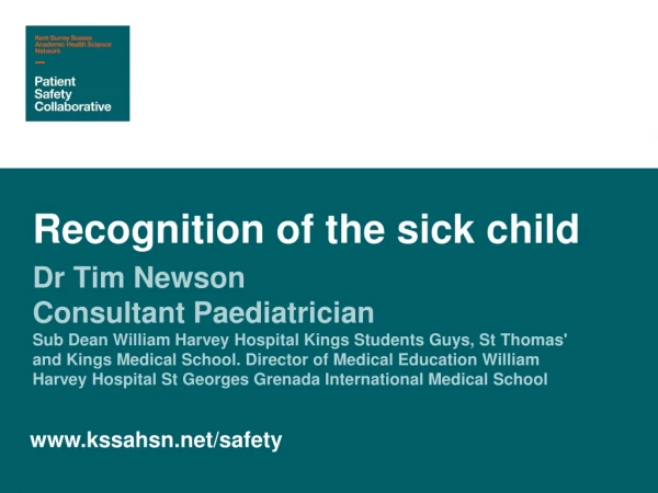 Recognition of the sick child