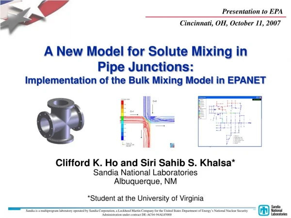 A New Model for Solute Mixing in Pipe Junctions: Implementation of the Bulk Mixing Model in EPANET