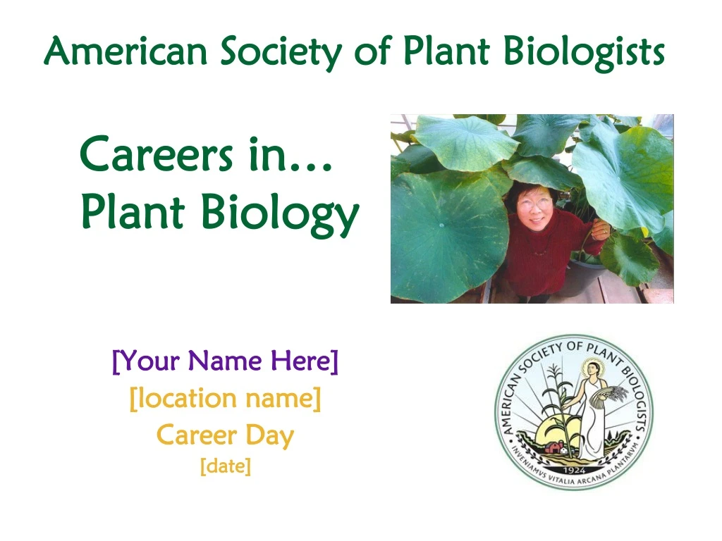 careers in plant biology