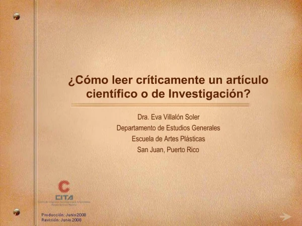 C mo leer cr ticamente un art culo cient fico o de Investigaci n