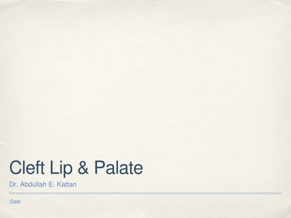 Cleft Lip &amp; Palate