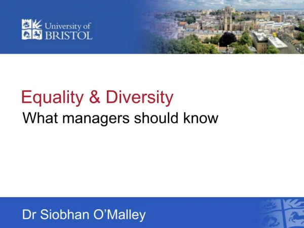 Equality Diversity