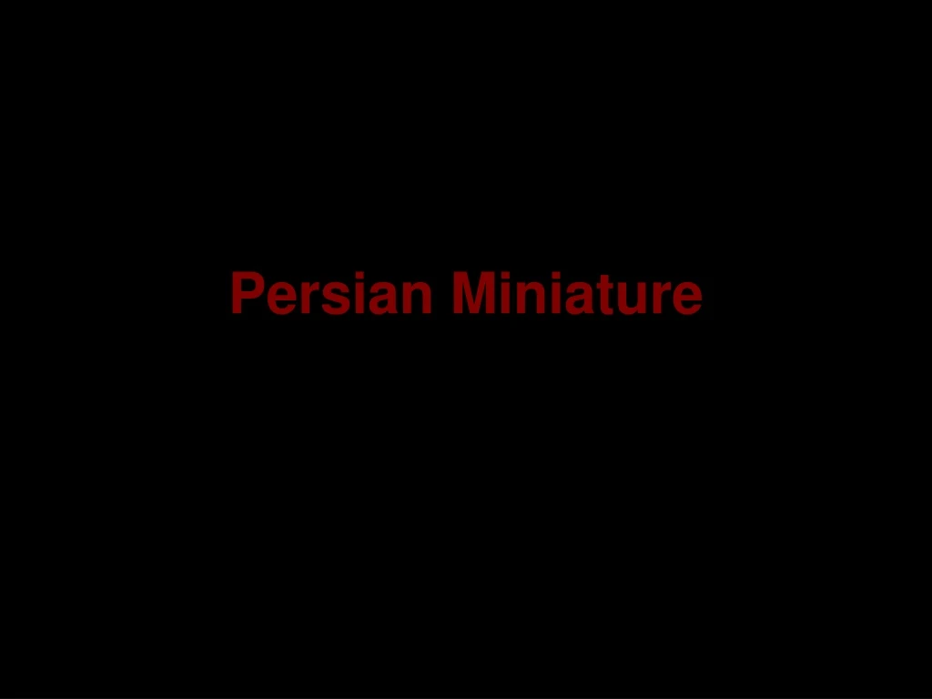 persian miniature