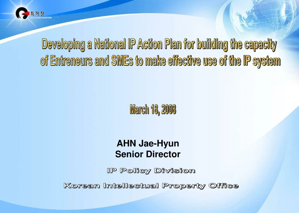 developing a national ip action plan for building