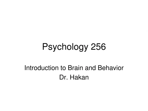 Psychology 256