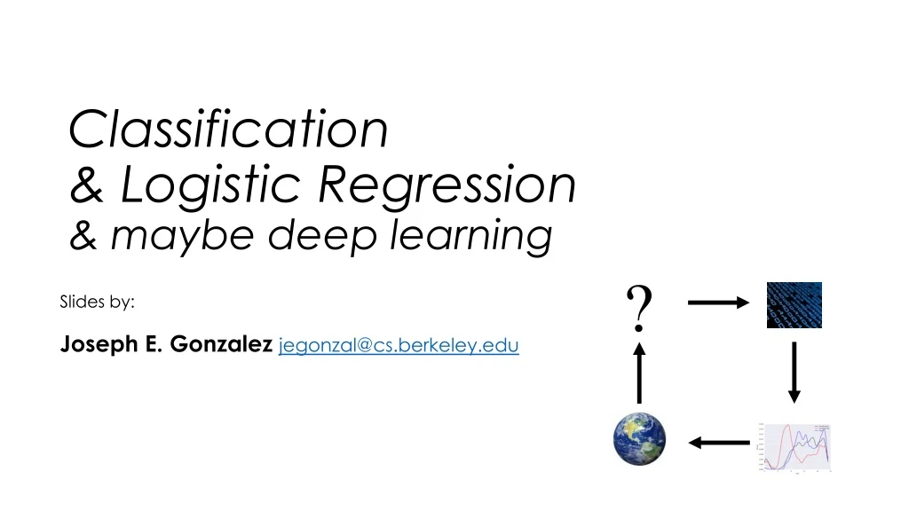 classification logistic regression maybe deep learning