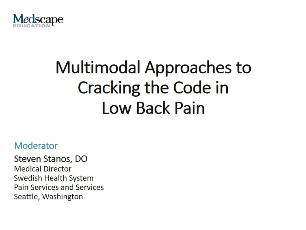 multimodal approaches to cracking the code in low back pain