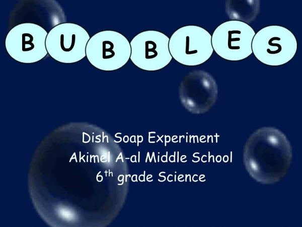 Dish Soap Experiment Akimel A-al Middle School 6th grade Science