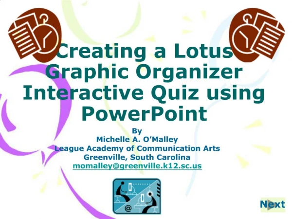 Creating a Lotus Graphic Organizer Interactive Quiz using PowerPoint