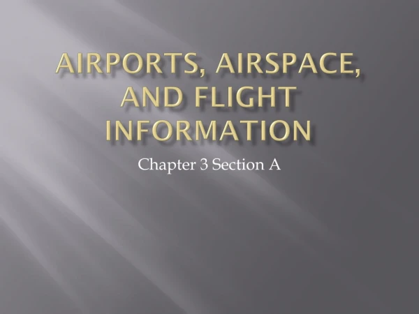 Airports, Airspace, and Flight Information