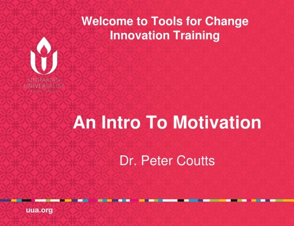 Welcome to Tools for Change Innovation Training