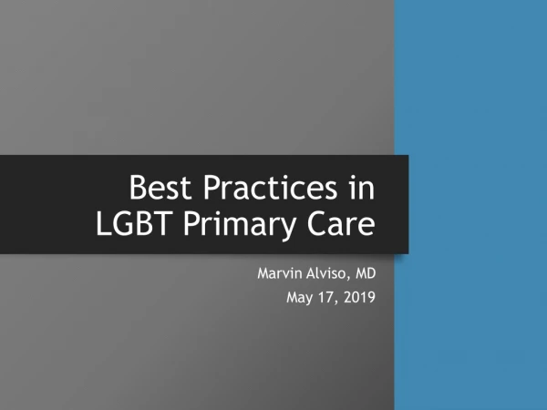 Best Practices in LGBT Primary Care