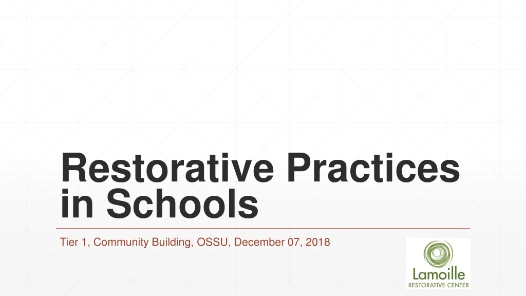 restorative practices in schools