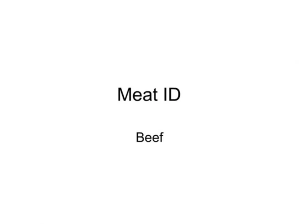 Meat ID
