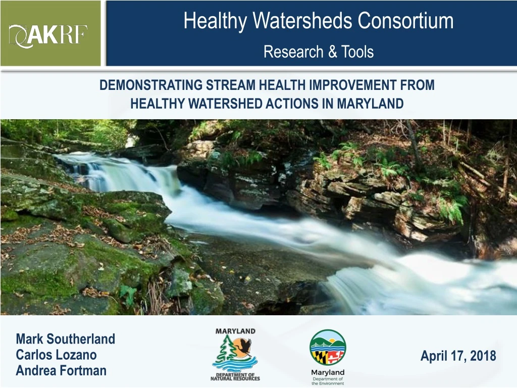 healthy watersheds consortium research tools