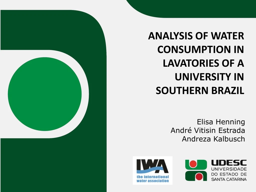 analysis of water consumption in lavatories
