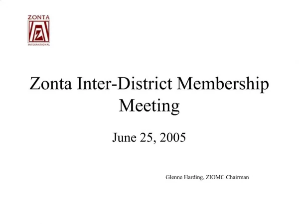 Zonta Inter-District Membership Meeting
