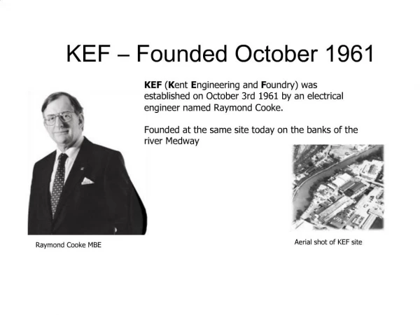 KEF Founded October 1961