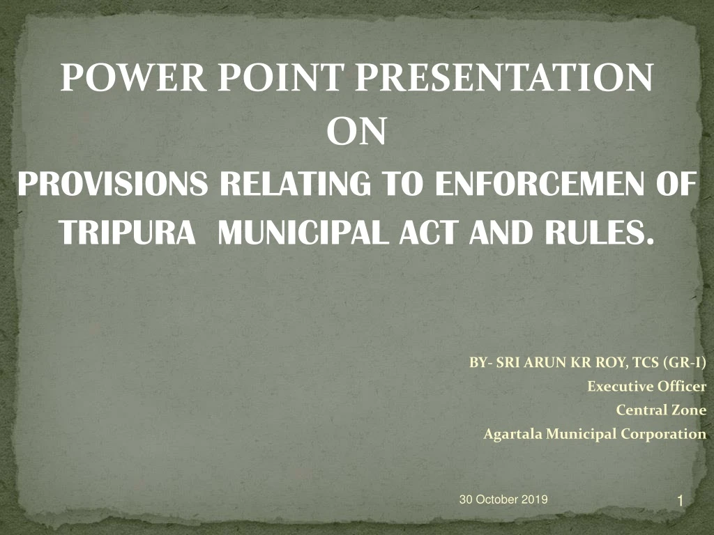 power point presentation on provisions relating