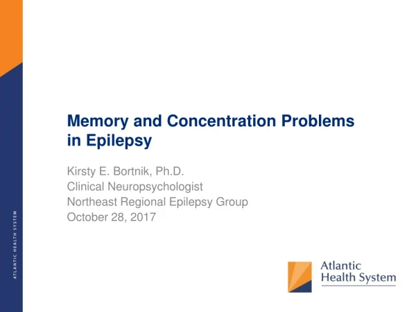 Memory and Concentration Problems in Epilepsy