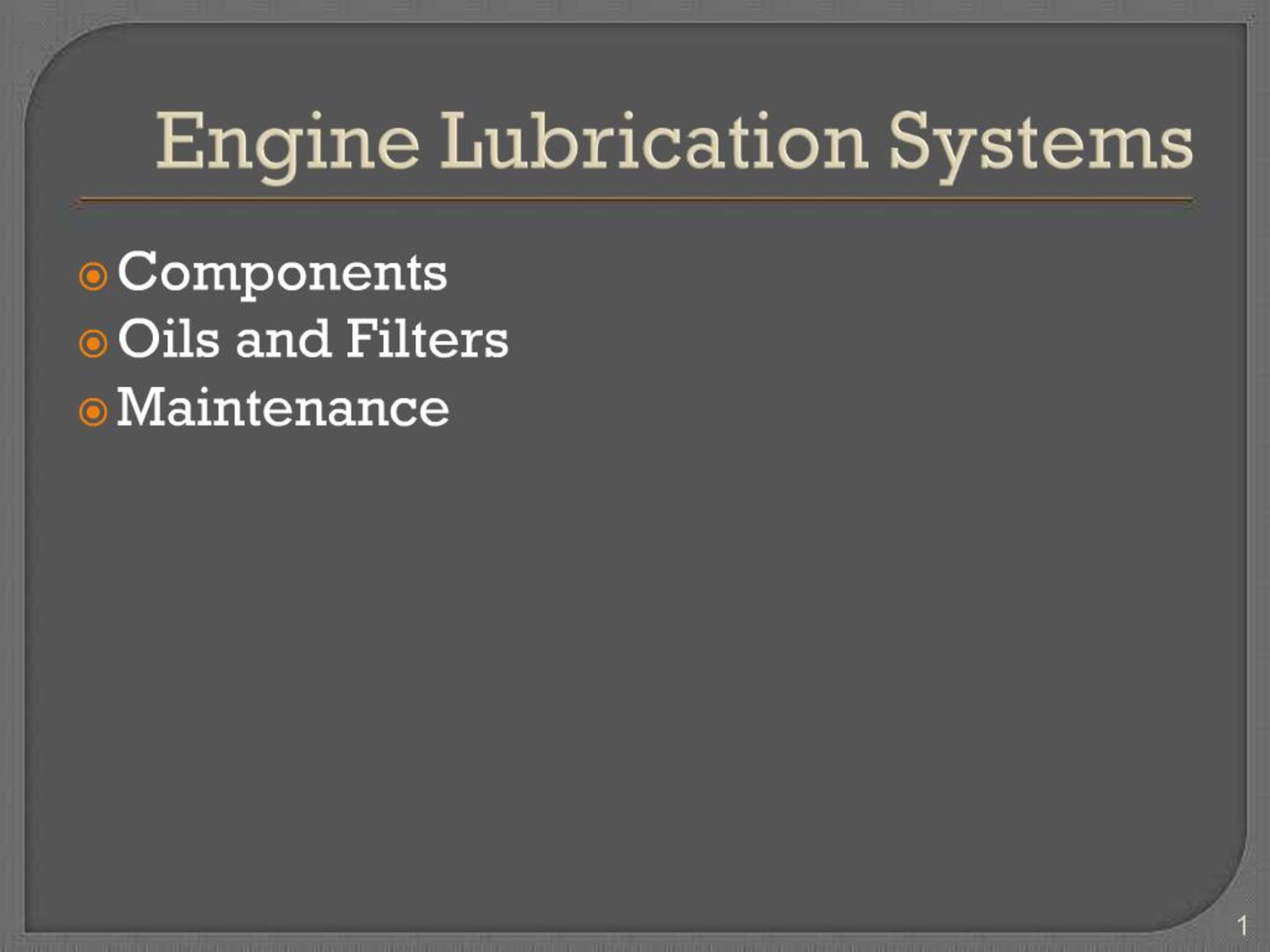 PPT - Engine Lubrication Systems PowerPoint Presentation, free download ...