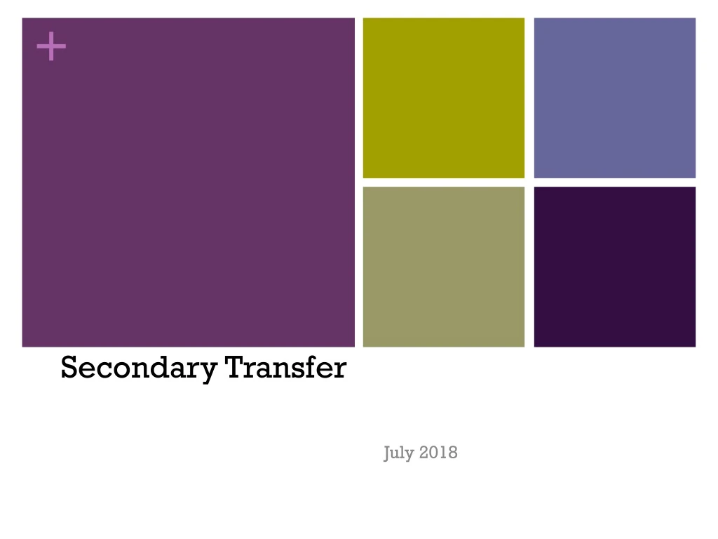 secondary transfer