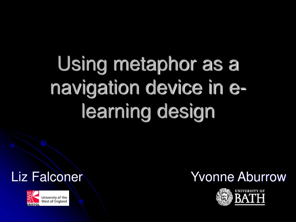 using metaphor as a navigation device in e learning design