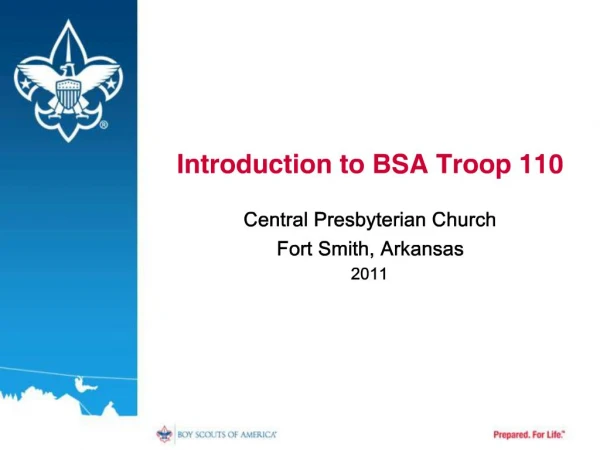 Introduction to BSA Troop 110