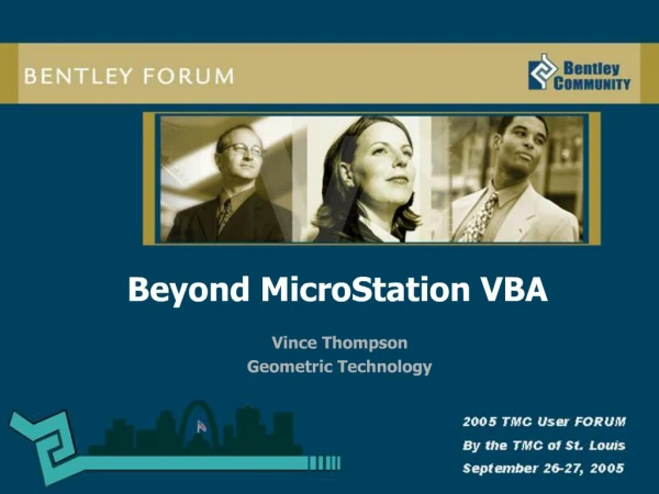 Beyond MicroStation VBA