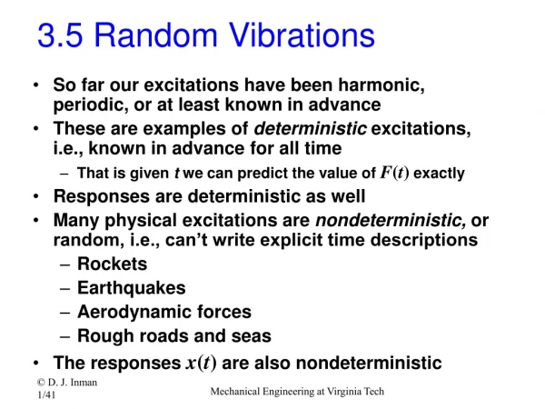 3.5 Random Vibrations