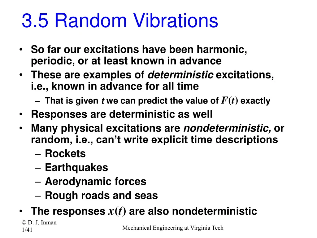 3 5 random vibrations