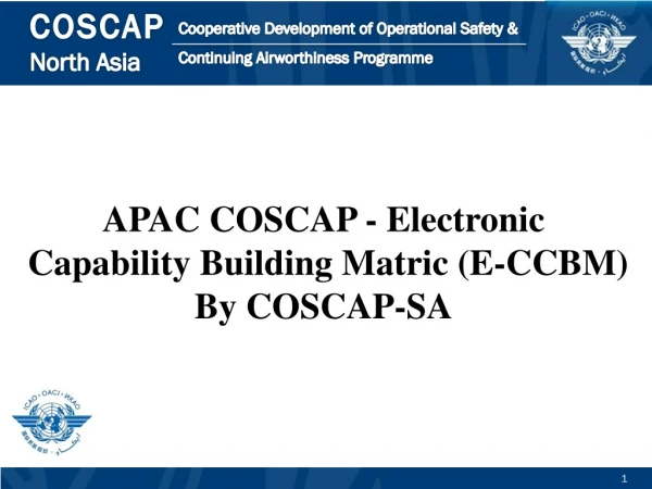 APAC COSCAP - Electronic Capability Building Matric (E-CCBM) By COSCAP-SA