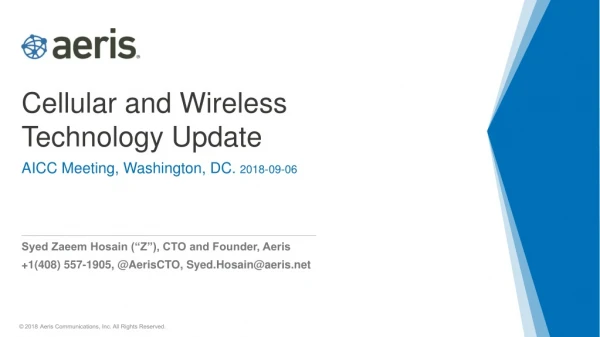 Cellular and Wireless Technology Update