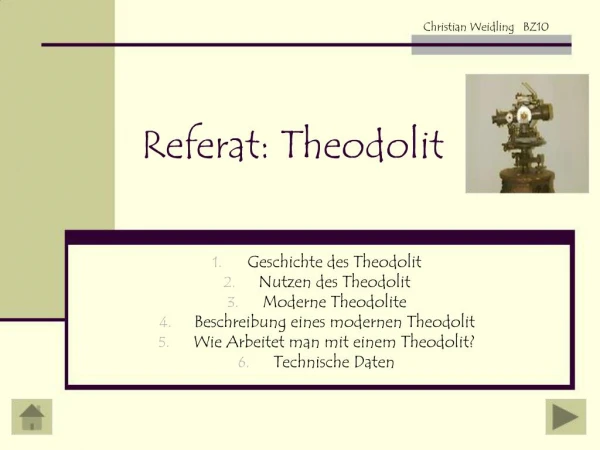 Referat: Theodolit