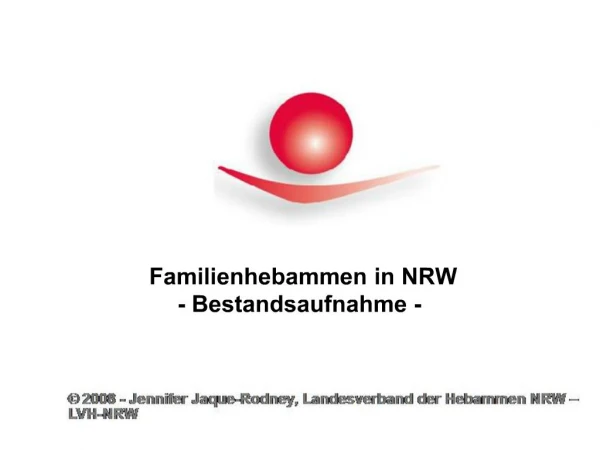 Familienhebammen in NRW - Bestandsaufnahme -