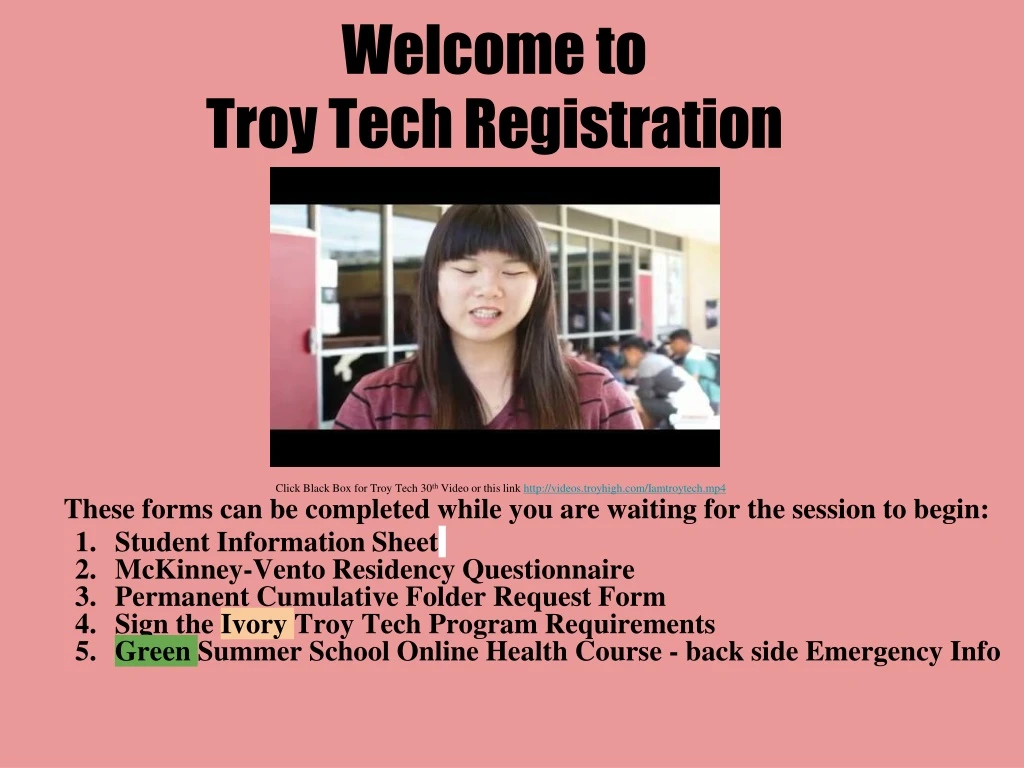 welcome to troy tech registration