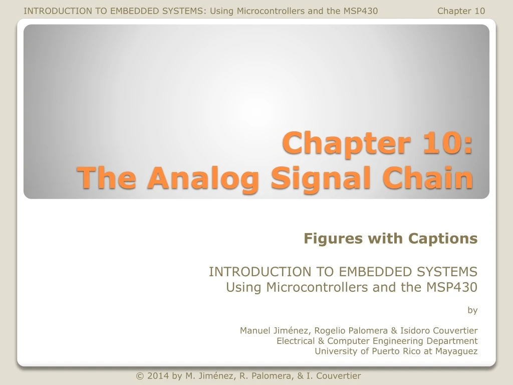 chapter 10 the analog signal chain