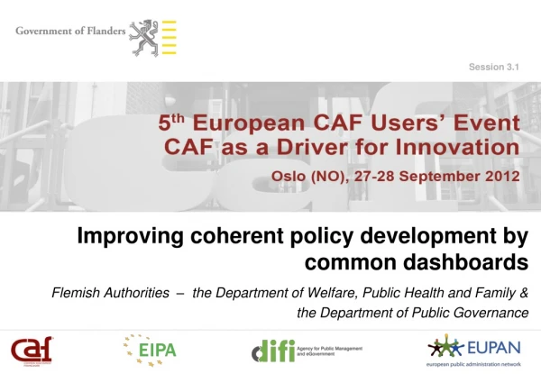 Improving coherent policy development by common dashboards